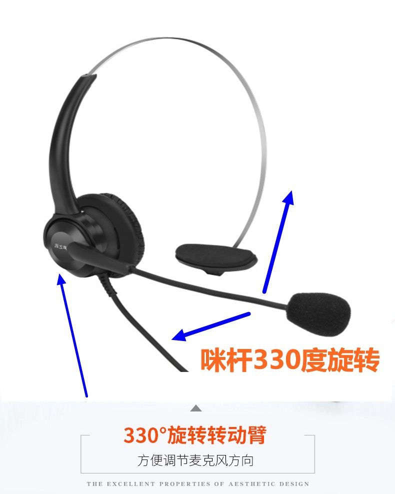 Telephone headset telephone call center operator headset customer service landline voice telephone marketing outbound headset