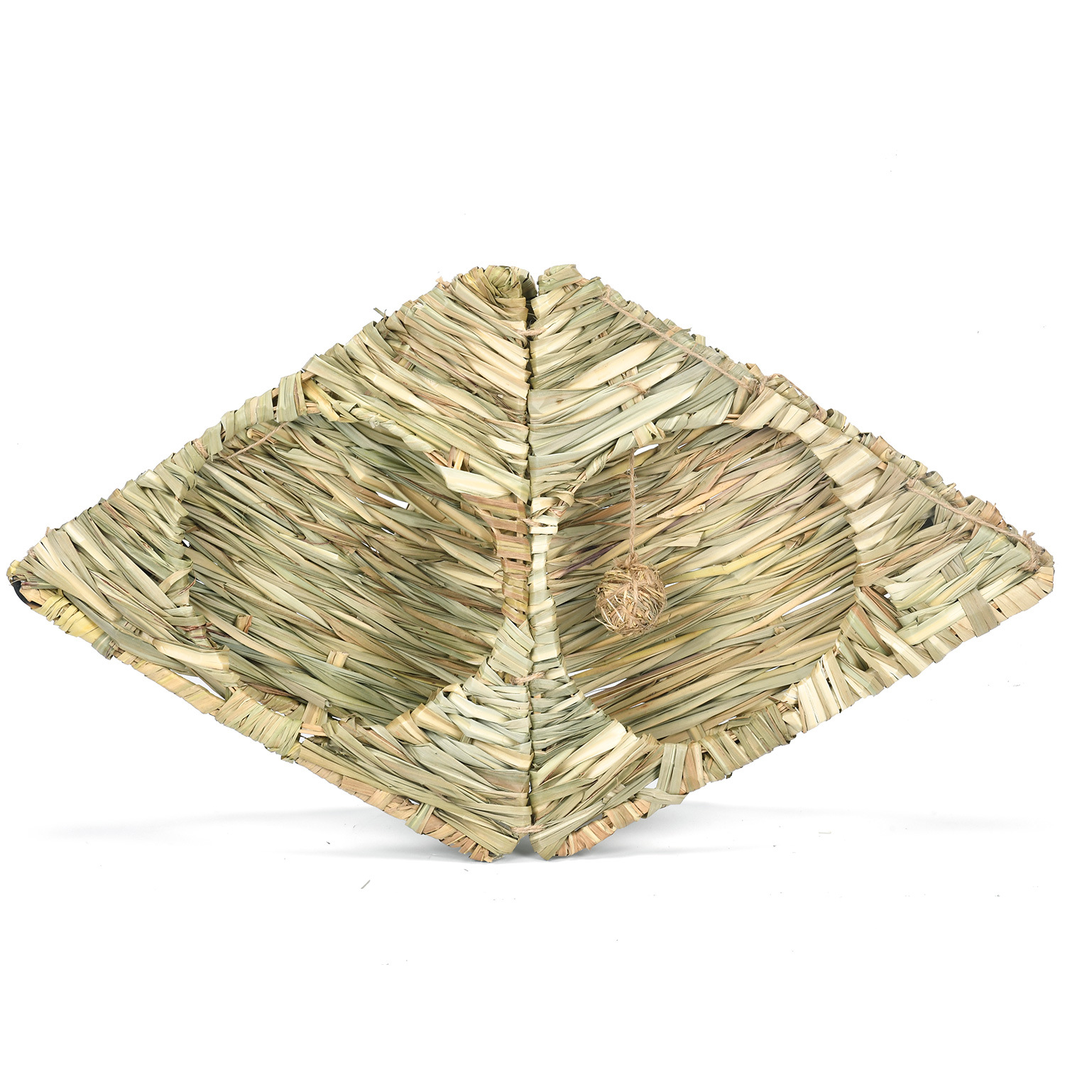 New Pet Foldableable Straw House Rabbit Chinchilla Hamster Hedgehog Guinea Pig Pure Exotic Pet Straw Rabbit Nest Hiding Supplies