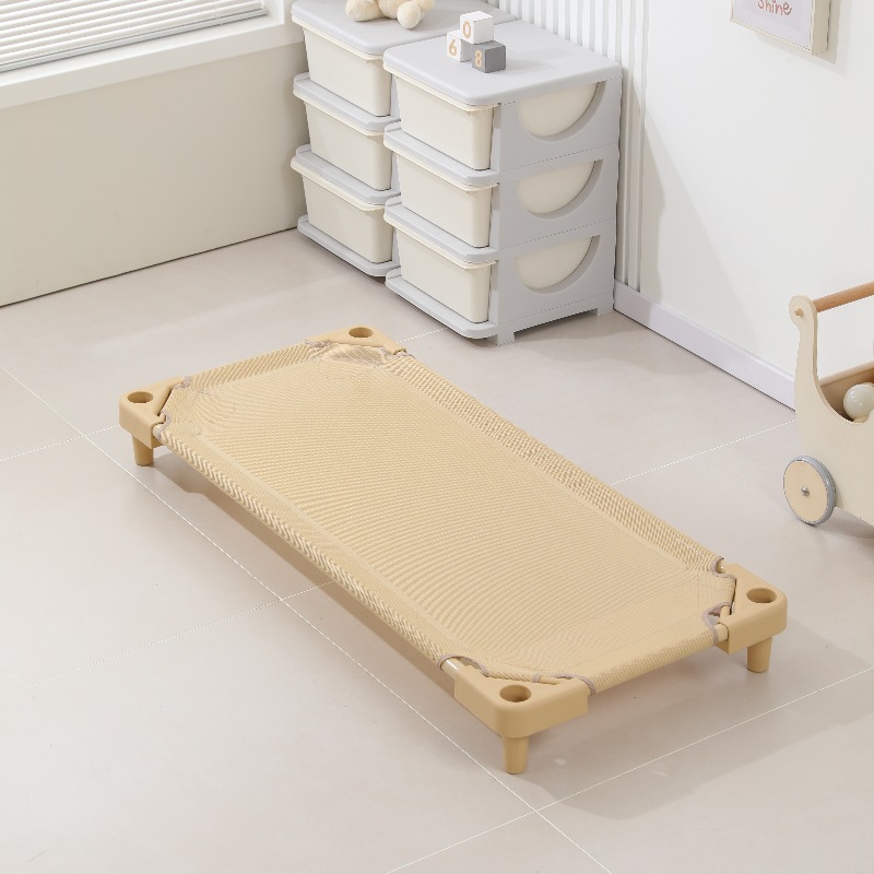 Kindergarten children's lunch bed small bed lunch break special bed hosting bed plastic folding bed Children mesh bed home