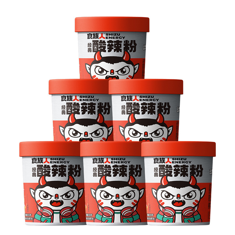 Food classic sour and hot powder 130g snail powder fried belly pink potato powder rice noodles fans instant whole box wholesale