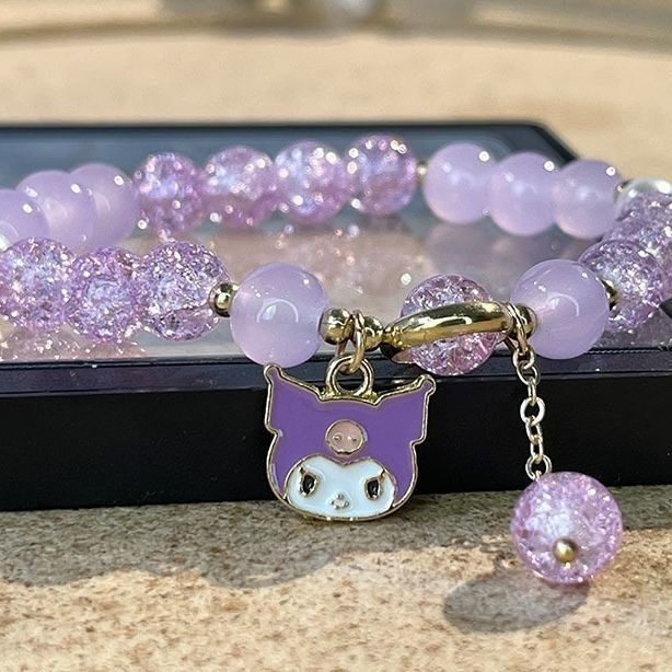Браслет из кристаллов для школьников Sanrio Melody, дизайнерские украшения, подарок для девочек
