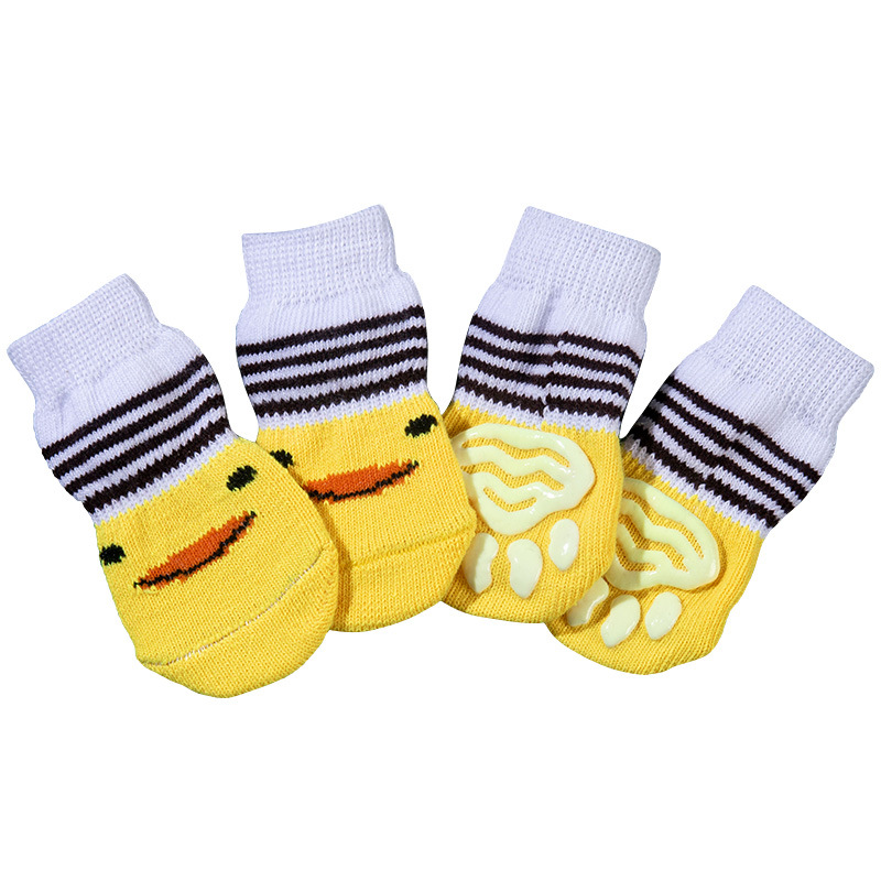 Pet socks high quality non-slip bottom dog foot cover dog socks Teddy dog Corgi cat supplies 4 Pack wholesale