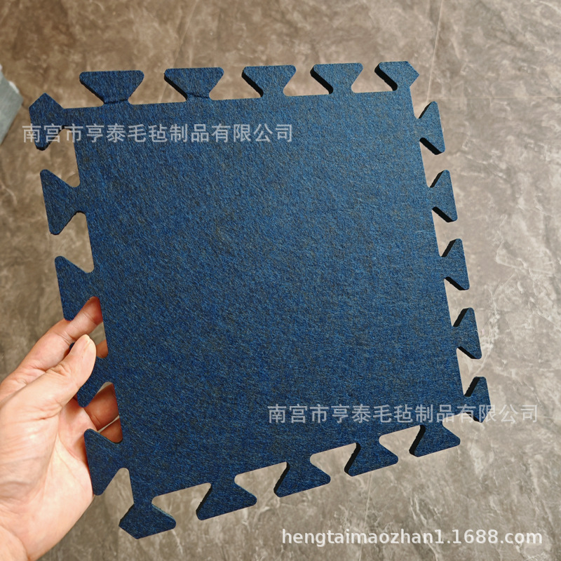 Cross-border thickened sound-absorbing interlocking felt mat piano mat drum chamber non-slip mat gym floor polyester fiberboard