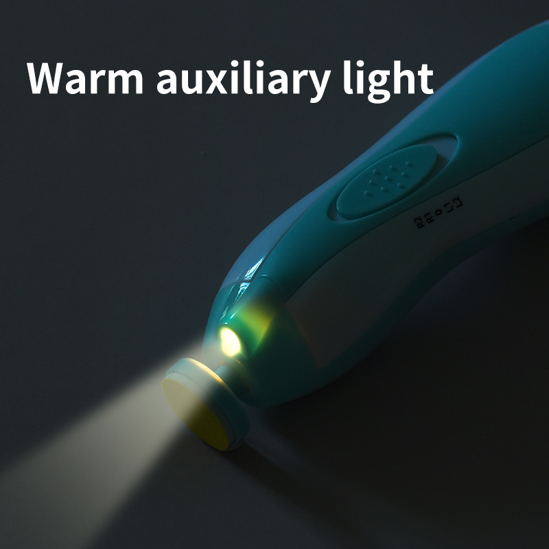 New Luminous Newborn Anti-pinch Nail Clipper Shear Children Electric Nail Clipper suit Baby Nail Grinder Wholesale