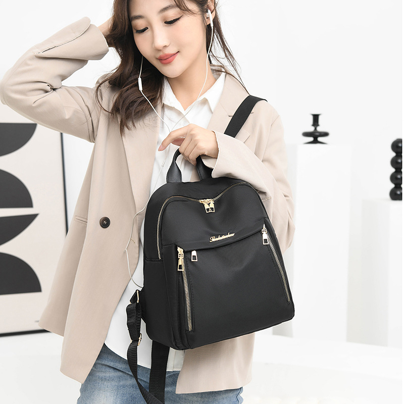 Cross-Border Student Schoolbag, Trendy and Fashionable Backpack, Women's Large-Capacity Travel Backpack, Commuting Casual Lightweight Backpack