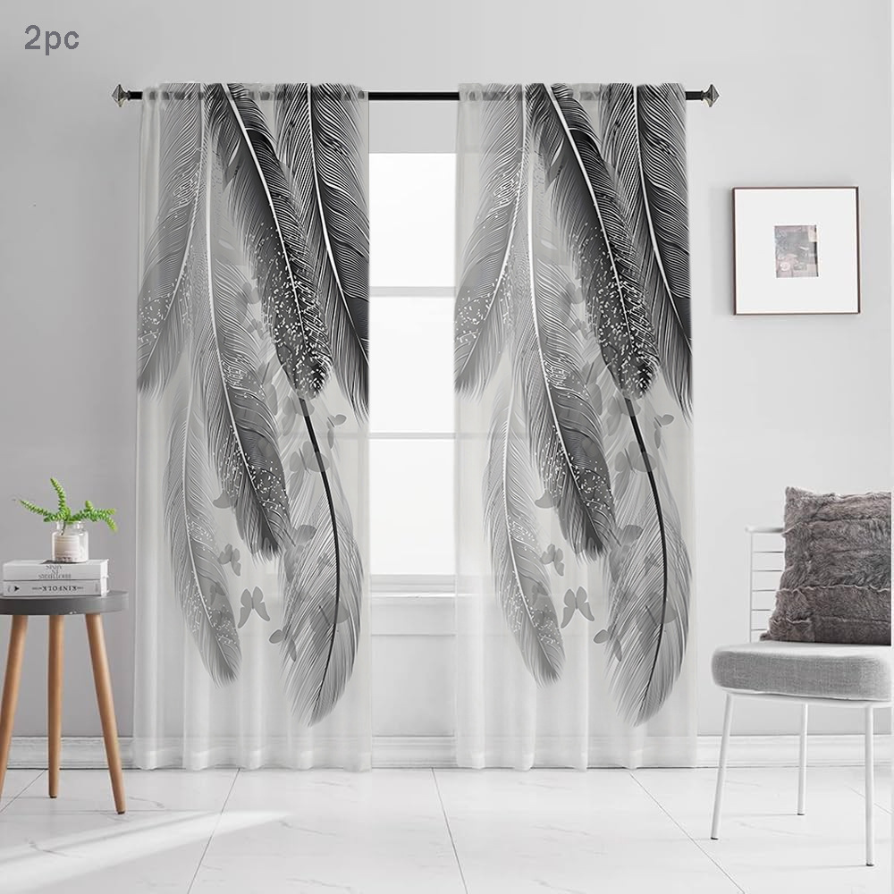 Jit Shipping трансграничные эксклюзивные продажи фабрики занавески и экраны с цифровой печатью в стиле простого пера бабочки