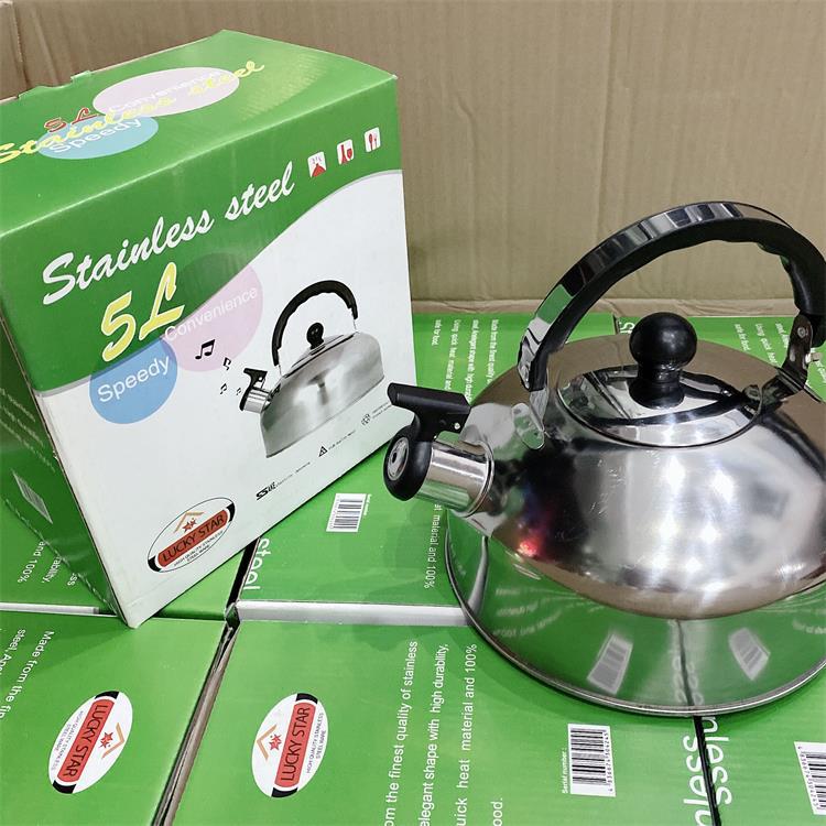 Cross-Border Stainless Steel Whistle Kettle, Multi-Purpose Flat-Bottomed Kettle, Hemispherical Kettle, Large-Capacity Kettle, Export Kettle 3L4