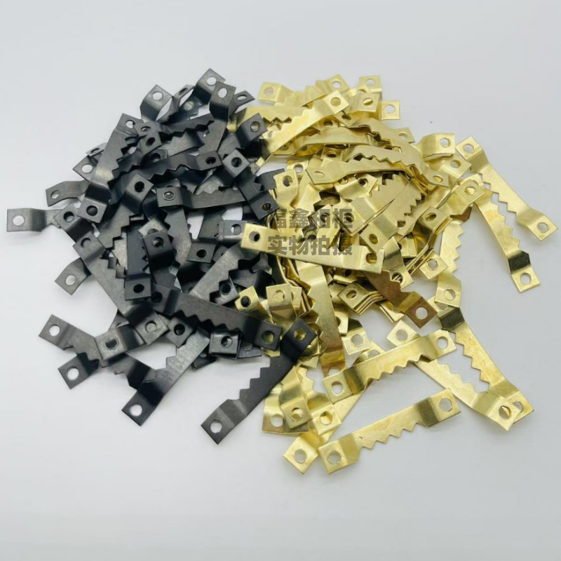 Photo Frame Picture Frame Hook Accessories Photo Frame Rack Hanging Sawtooth Hanging Black Gold Single-Sided Straight Hanging