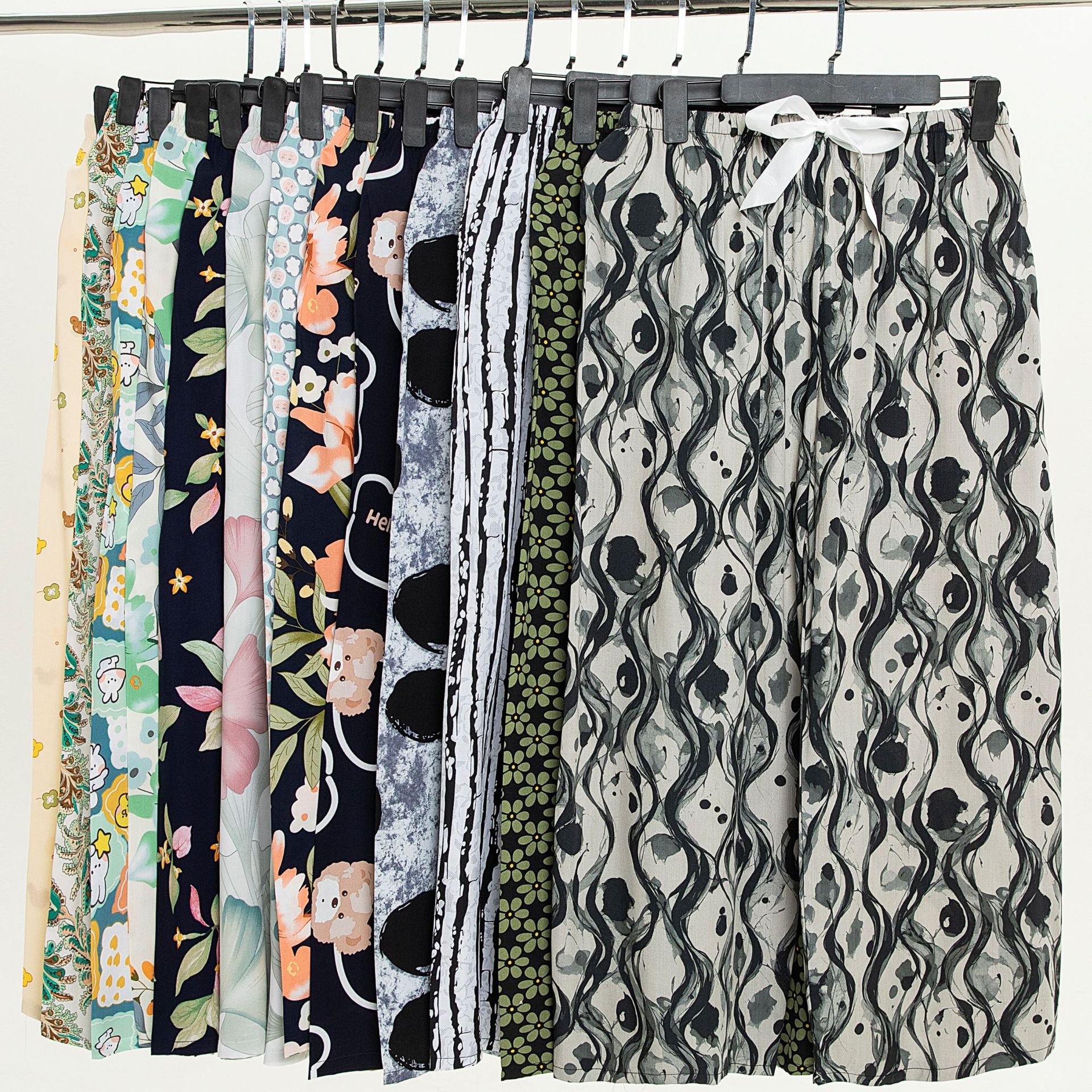 Хлопковые шелковые пижамные штаны, женские, весна и лето, искусственные хлопковые пляжные штаны, большие размеры, домашние укороченные штаны