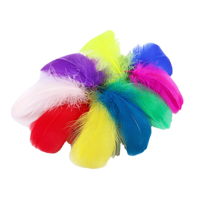 Factory direct decorative feathers wholesale dyed goose feathers diy colored feathers floating feathers filling feathers