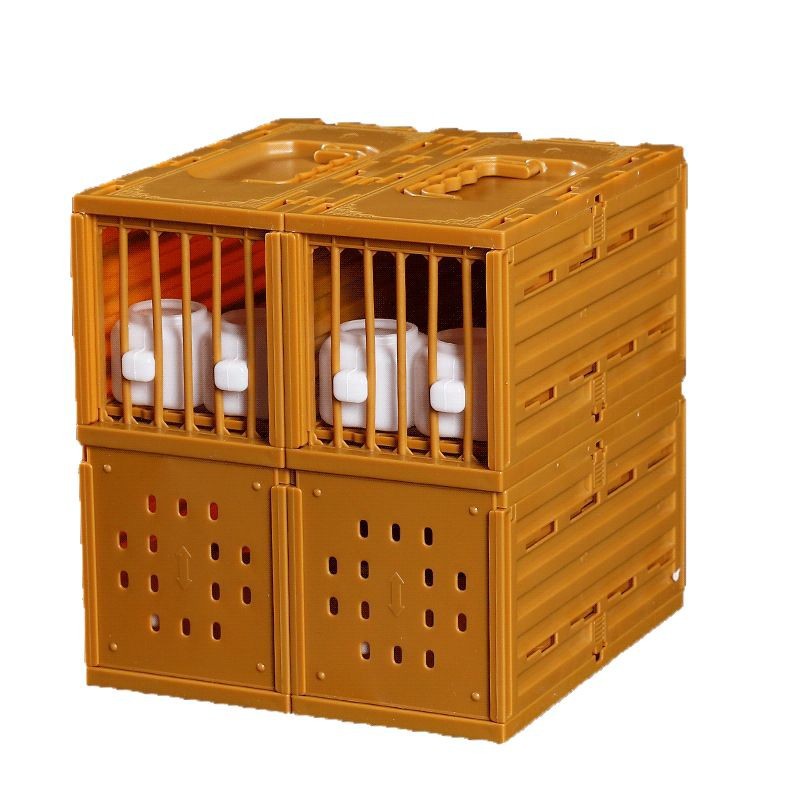 New Plastic Bird Row Cage with Embroidered Eyes, Subversion, Take-Out Grids Cage, Thrush Bird Small Row Cage, Express Transportation Cage, Media Cage