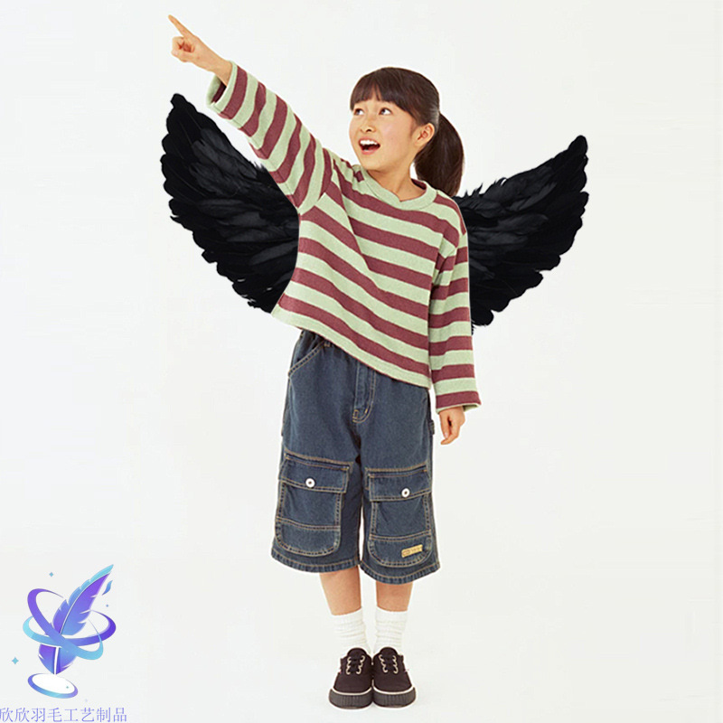 Angel Wings Swallow Wings Little Girl Backwear Feather Wings Children Adult Stage Play Performance Feather Wings