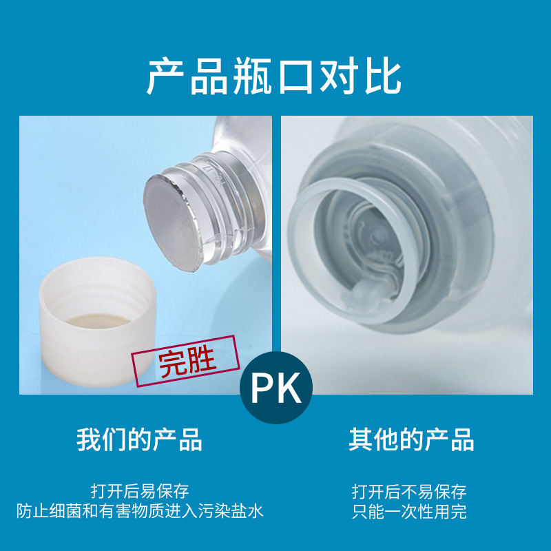 Factory Direct Sales Sodium Chloride Physiological Saline 500ml Tattoo Nasal Wash Face Light Salt Water Medical Beauty Special Sterile