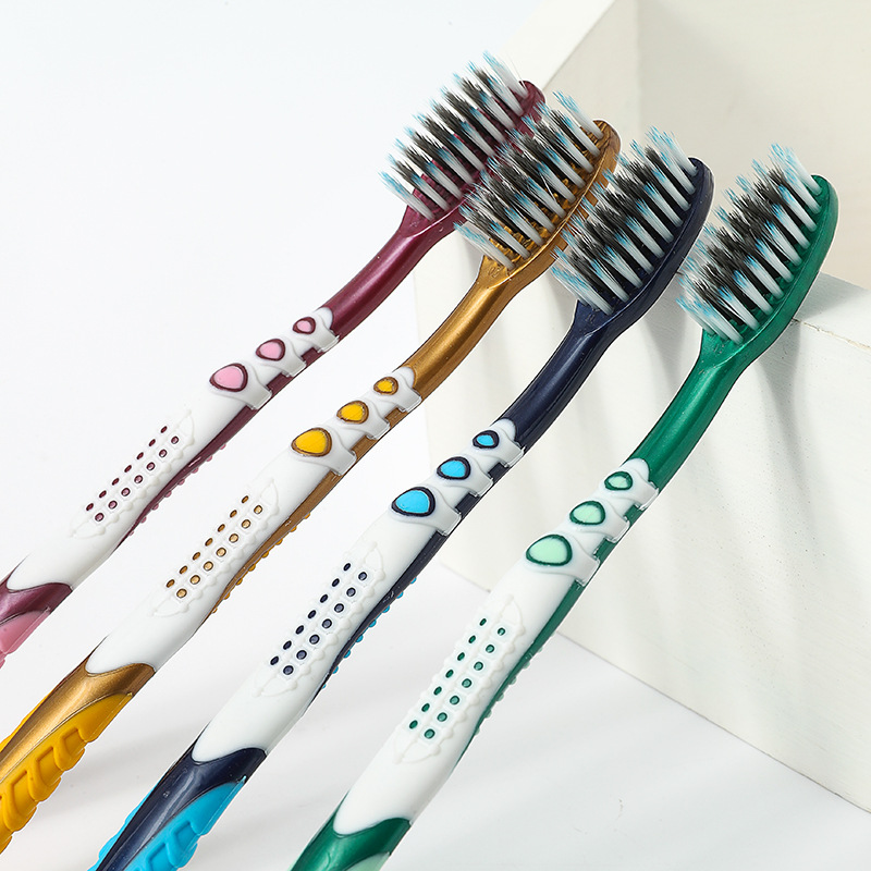 BQB advanced independent packaging adult soft bristle big head toothbrush bamboo charcoal bristle toothbrush soft bristle wholesale factory