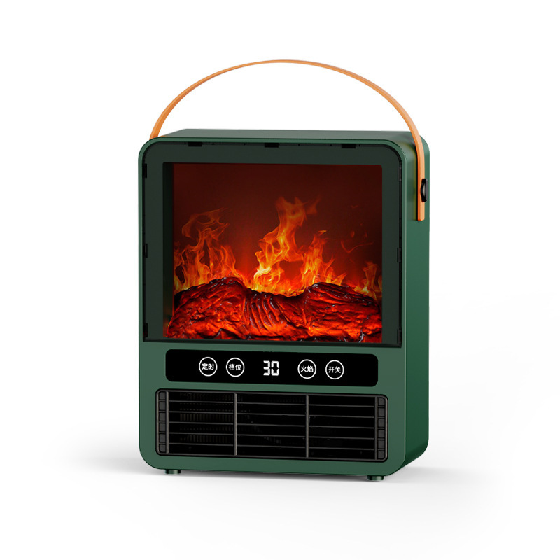 Cross-border electric fireplace heater heater flame household electric heating energy-saving hot gift factory wholesale group purchase