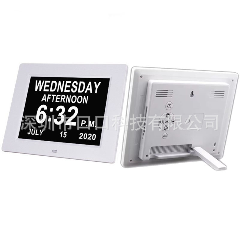 Недорогие 7/8/10 дюймовые цифровые часы, напоминание о приеме лекарств, будильник, календарь, цифровая фоторамка в наличии