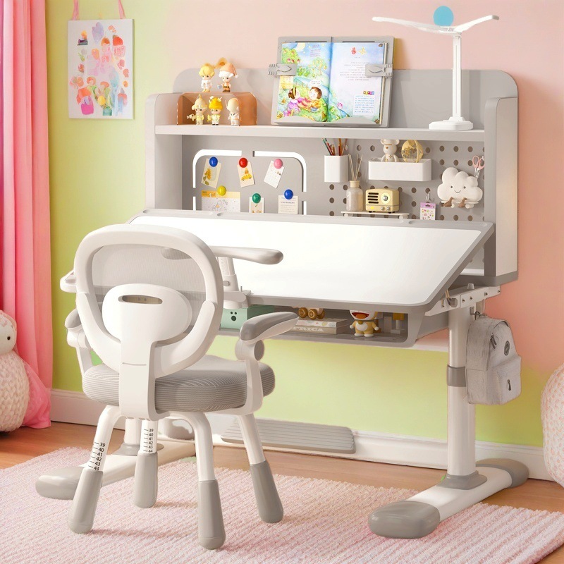 New Children's Writing Desk Set Study Room Complete Desk Primary School Student Writing Sitting Desk Children Can Be Raised