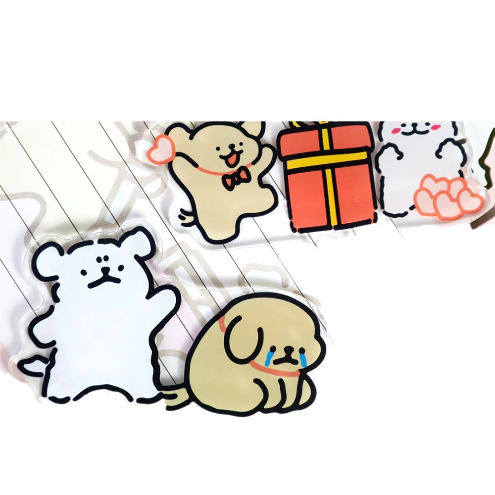 Line Puppy Cartoon Desktop Decoration Creative Decompression Movable Hammer Hit Student Couple Acrylic Brand