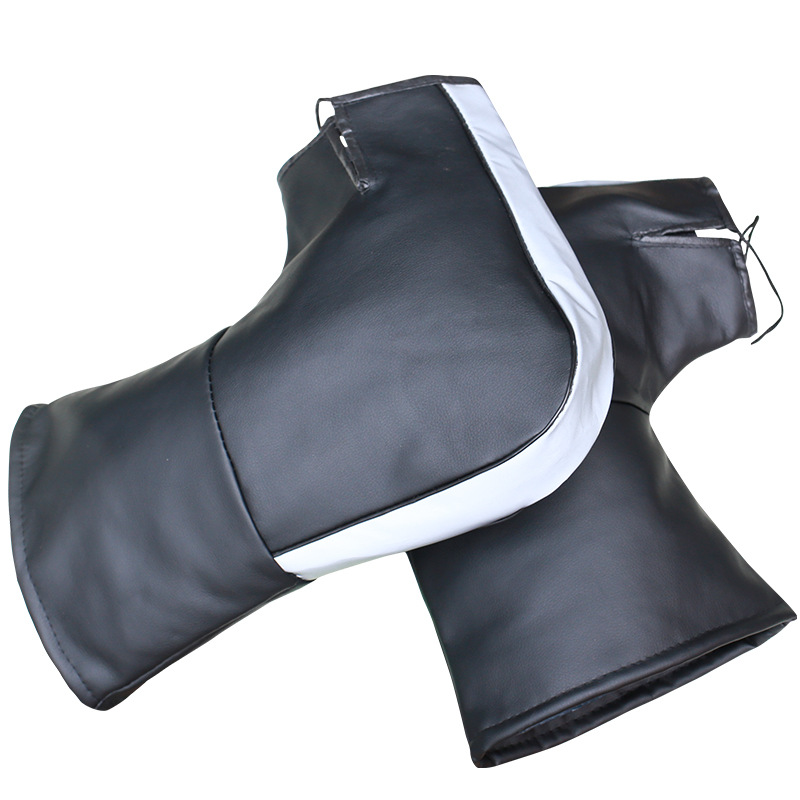 Electric car handle cover winter battery car warm leather gloves thickened waterproof cold-proof windproof motorcycle handle cover
