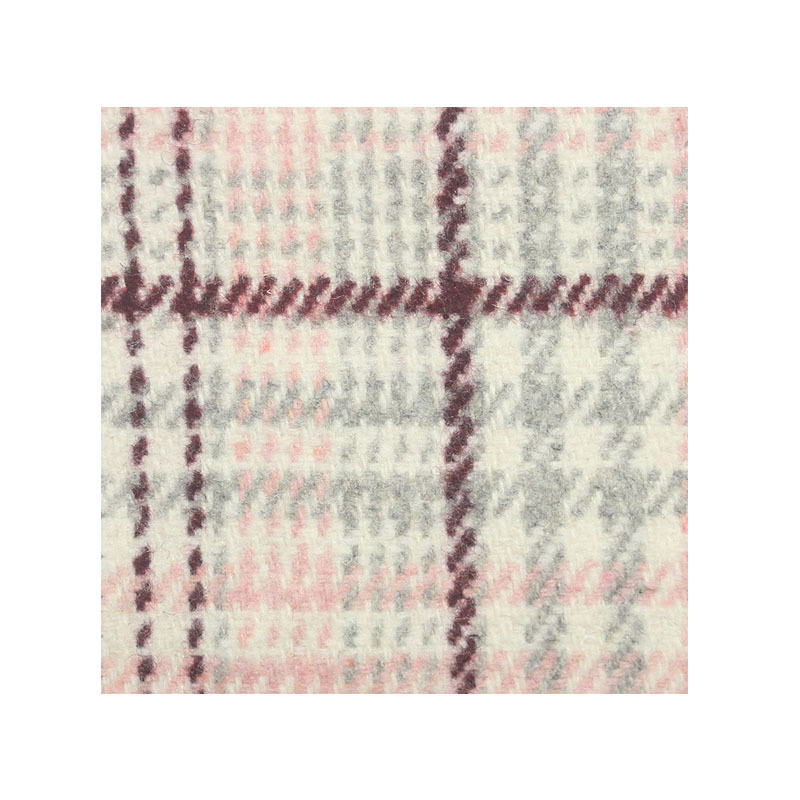 Factory Thickened Double-Sided Small Houndstooth Plaid Woolen Fabric Autumn and Winter Coat Fashion Home Fabric