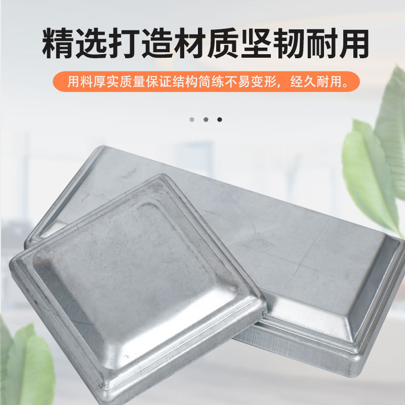 Galvanized square tube plug guardrail cap column closure railing roof enclosure round tube ball cap zinc steel decorative column head