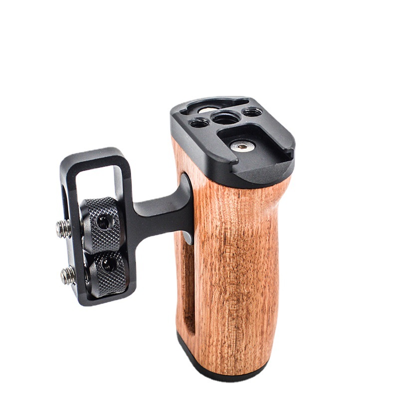 Wholesale SLR camera wooden rabbit cage handle universal fill light microphone handheld side handshake photography accessories