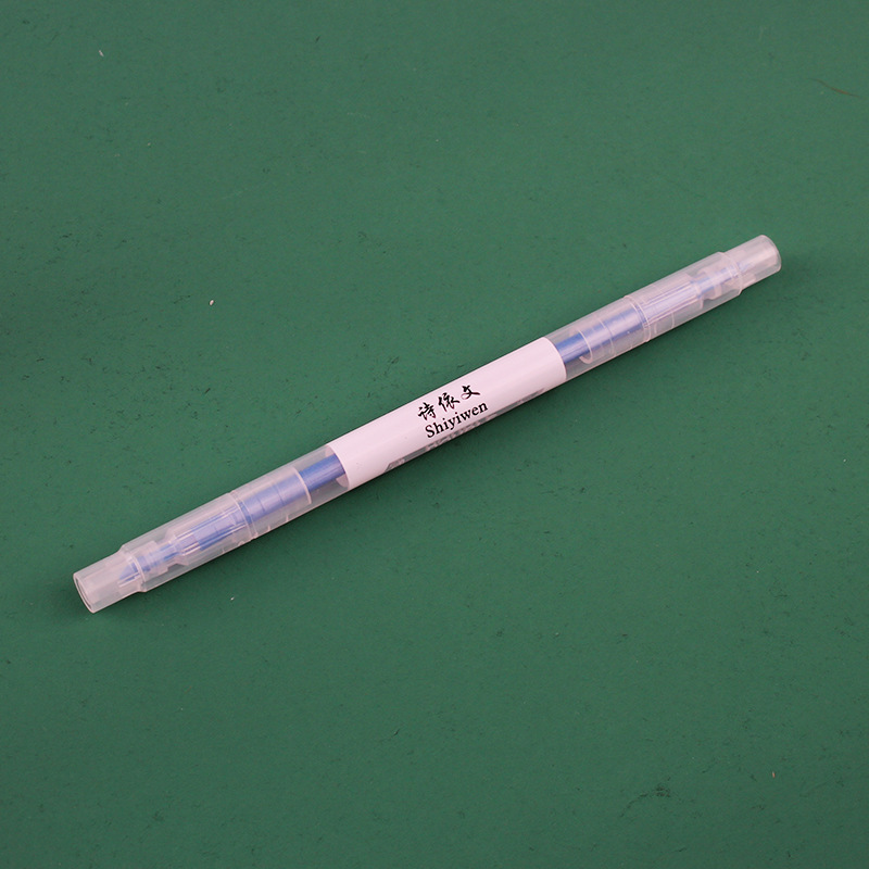 Poetry Yiwen Double Head Double Color Bulk Highlighter Student Mark Pen Hand Account Pen Key Line Watercolor Pen Marking Pen