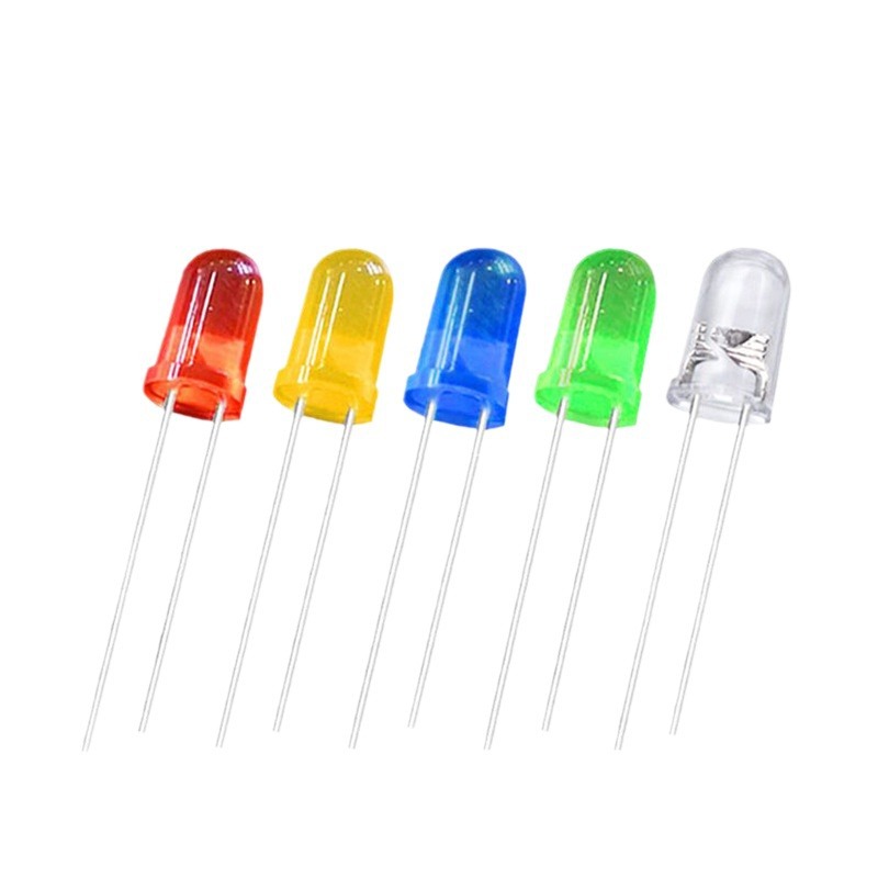 LED5mm colored colloid round head direct plug LED light-emitting diode f5 full color RGB high brightness LED lamp beads