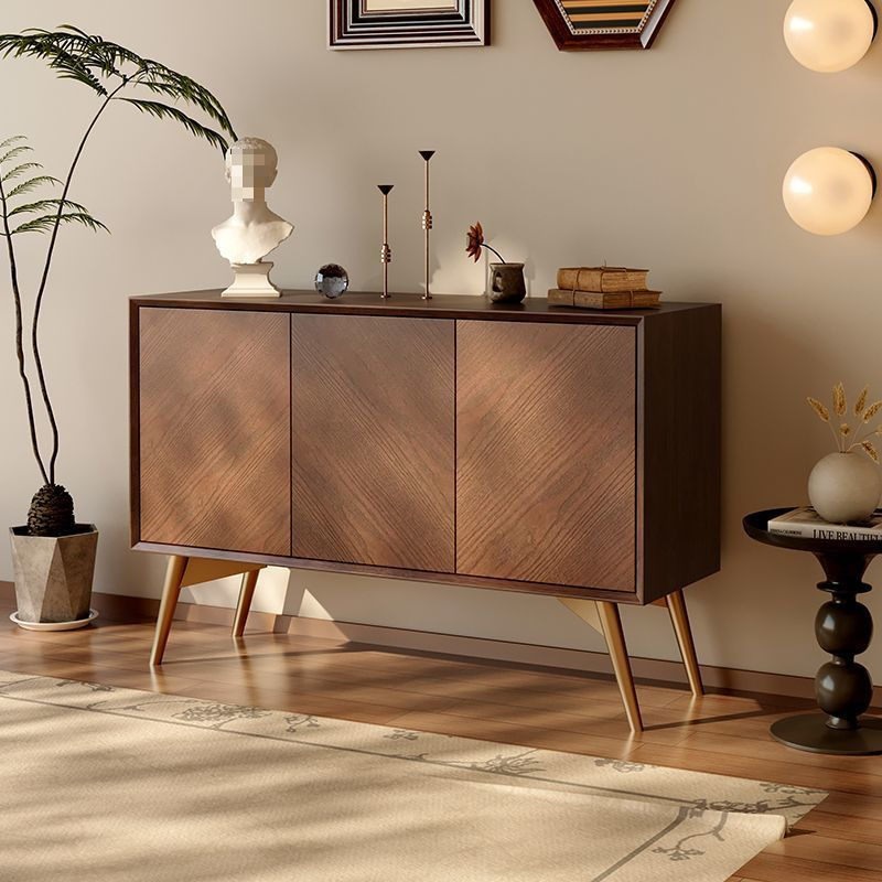 Solid Wood Office Side Cabinet Log Wall Storage Modern Simple Home Living Room Small Apartment Retro Entryway Cabinet