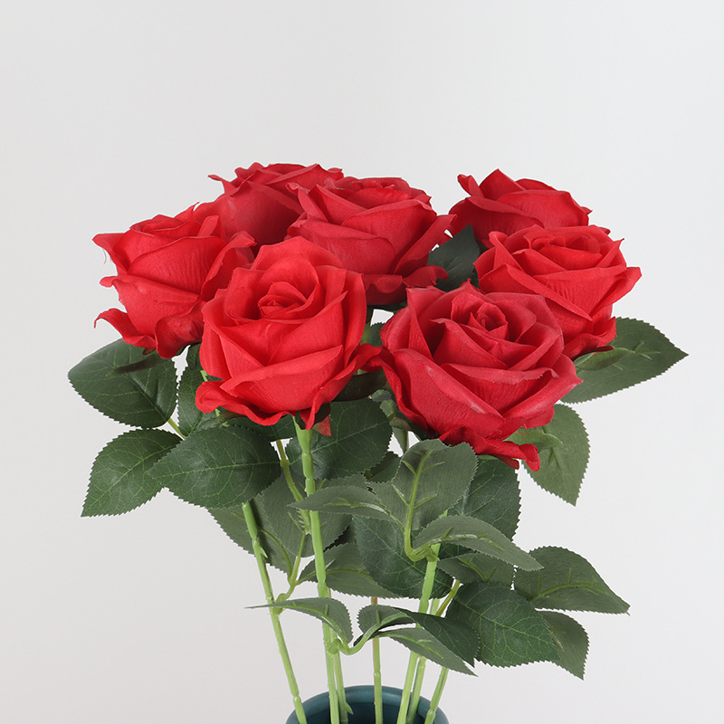 Little Paris Snow Mountain Red Rose Chinese Valentine's Day Home Wedding Decoration Artificial Flowers Fake Flowers Wholesale High Simulation