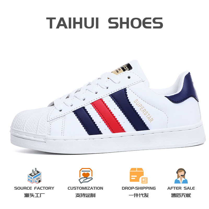 Summer New Korean Style Sports Casual Men's Shoes Couple's Board Shoes Breathable Internet Popular Men's Shell Head White Trendy Shoes