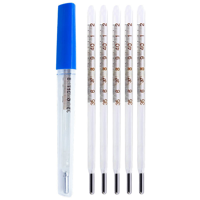 Mercury Thermometer Triangular Stick Type Large Scale Adult and Children Oral and Armpit Glass Measuring Thermometer