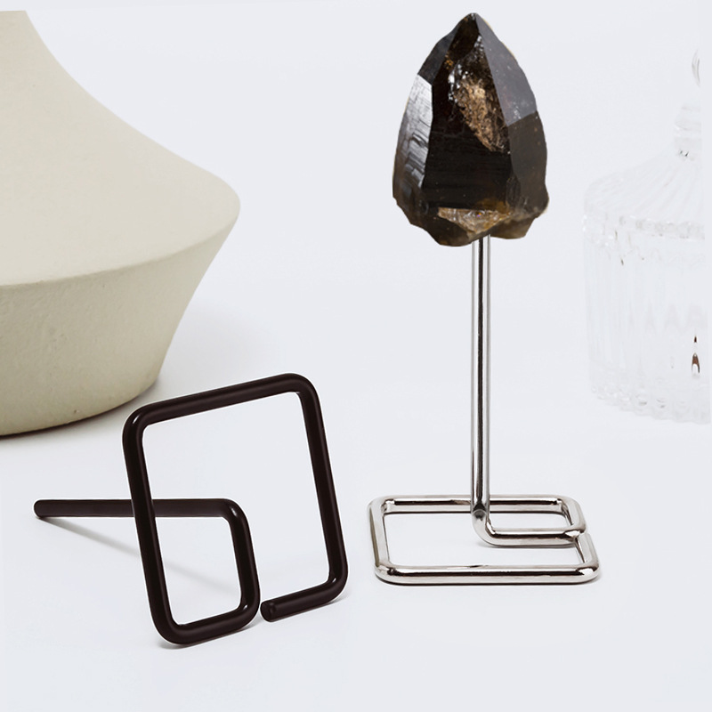 Wholesale Metal Shelf for Rare Stones, Amethyst Cluster Stand Base, Iron Art Ornament Display Rack, Cross-Border Decoration Iron Art