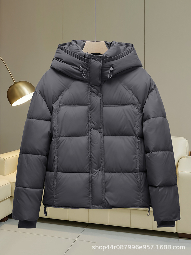 Puff Cotton Jacket for Women 2025 Winter New Short Hooded Loose Bread Jacket Thickeneded Casual Warm Off-Season Jacket