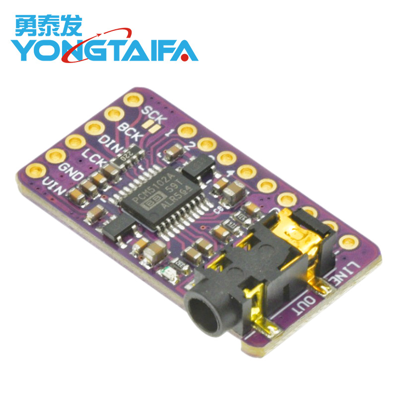 Pcm5102 Audio Stereo Digital-To-Analog Converter Dac Decoder Board I2S Iis Microcontroller Audio Module