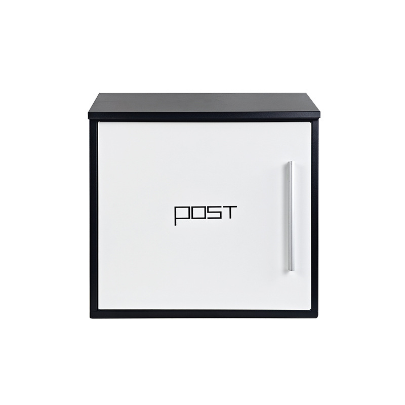 Retro Iron Mailbox with Lock, Outdoor Wall-Mounted Mailbox, Creative Opinion Box, European-Style House Mailbox