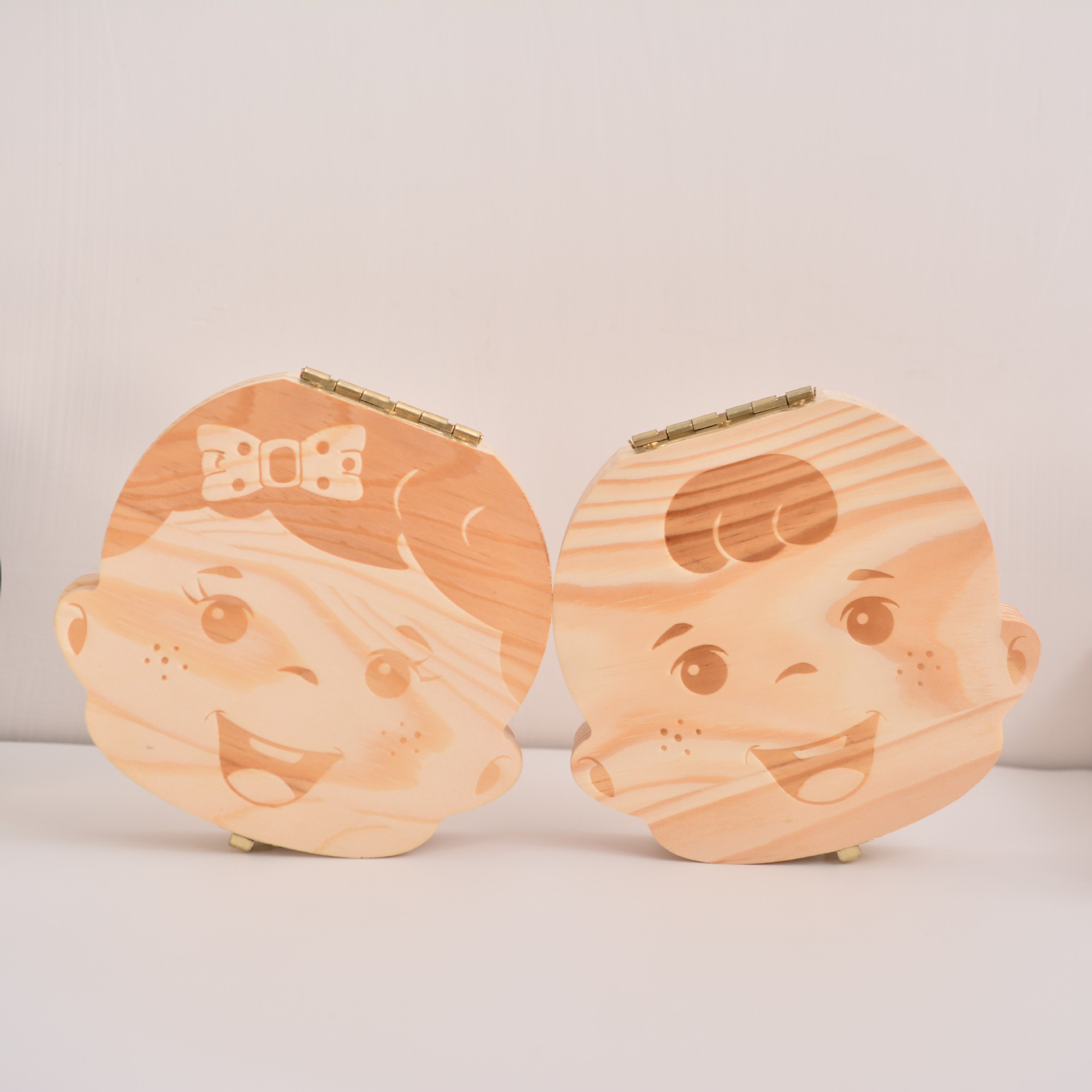 Коробка для зубов из массива дерева, коробка для хранения молочных зубов, переворачивающаяся коробка для коллекции зубов детей