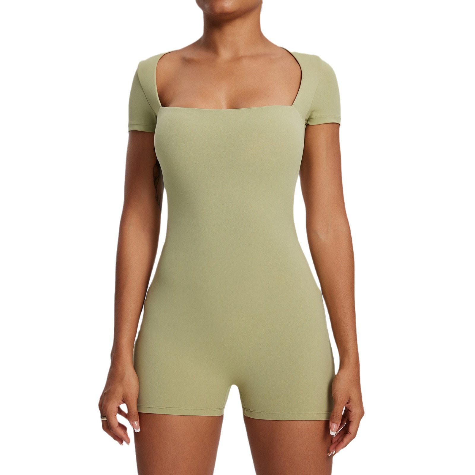 European and American Cloud Sense Tight Quick-drying Short-sleeved Yoga Suit Women's Training Dance Fitness Sports Yoga jumpsuit jumpsuit