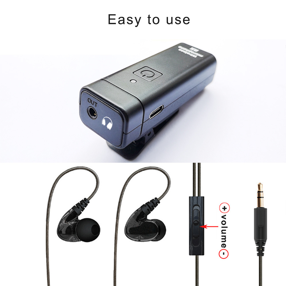 Mono wireless monitor system UHF audio real-time transmission Singer band rehearsal performance return headphones