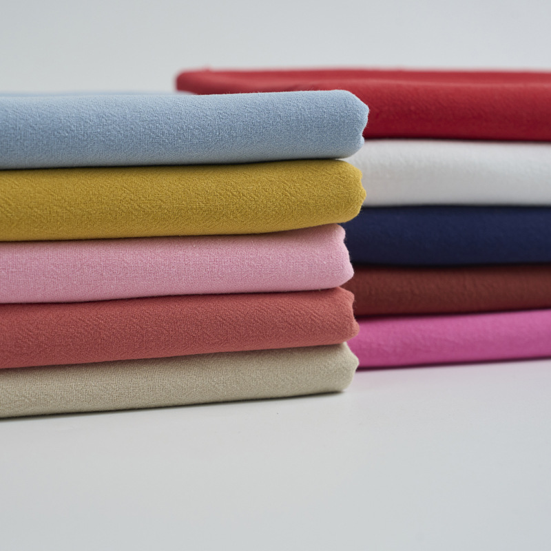 Chinese Style Washed Cotton Plain Solid Color Fabric Spring and Summer Hanfu Tang Suit dress Pants Fabric