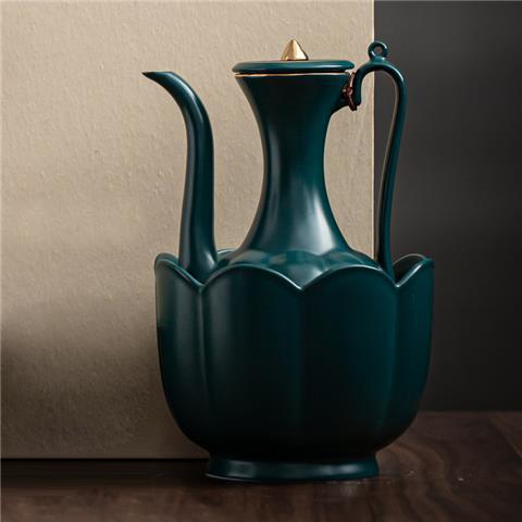 Wedding Wine Warmer, Old-Fashioned Household Liquor Dispenser, Hot Wine Pot, Wine Warmer, Yellow Wine Ceramic Wine Set, Wedding Banquet