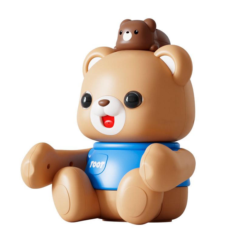 New Children's Toy Peek-a-boo Toy Bear Learn to Speak Electric Bear Baby Exercise Head-up Turn-over