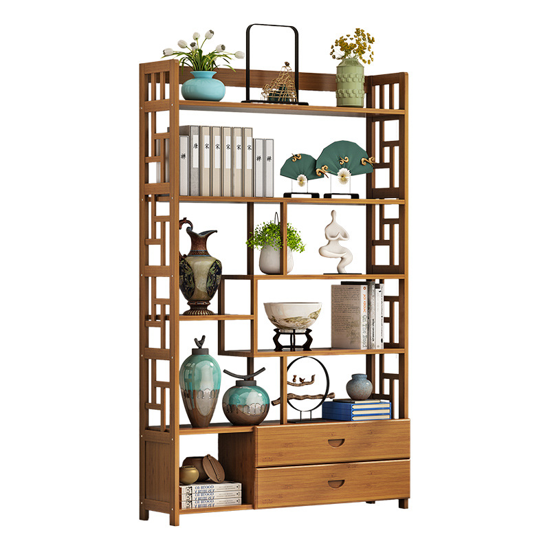 [Can be used for foreign trade processing] Bogu shelf ornaments bookshelf display cabinet Duobao Pavilion tea set tea storage rack