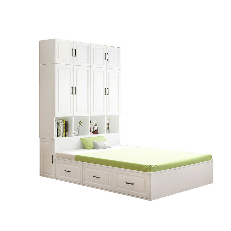 Solid Wood Tatami Bed Integrated Home Bedroom Children's Wardrobe Bed Multi-Functional Storage Small Apartment Boy and Girl Bed