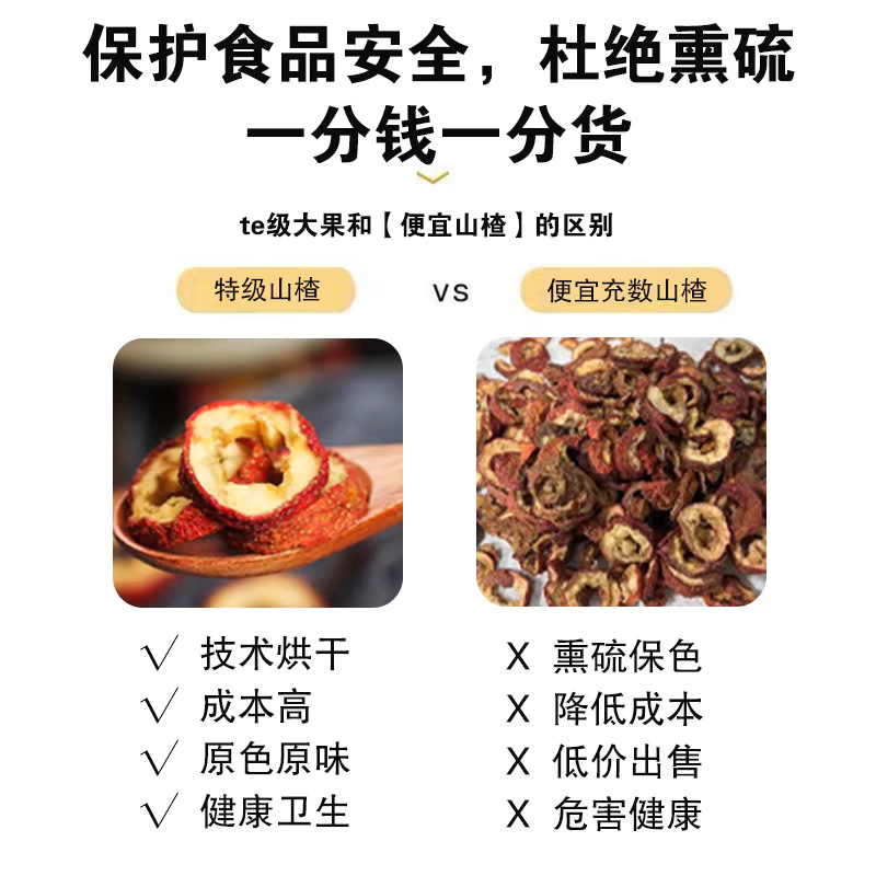 Hawthorn Rings Candied Hawthorn Slices 500g Seedless Freshly Ground Hawthorn Powder Seasoning Manufacturer Hawthorn Strips Healthy Snacks