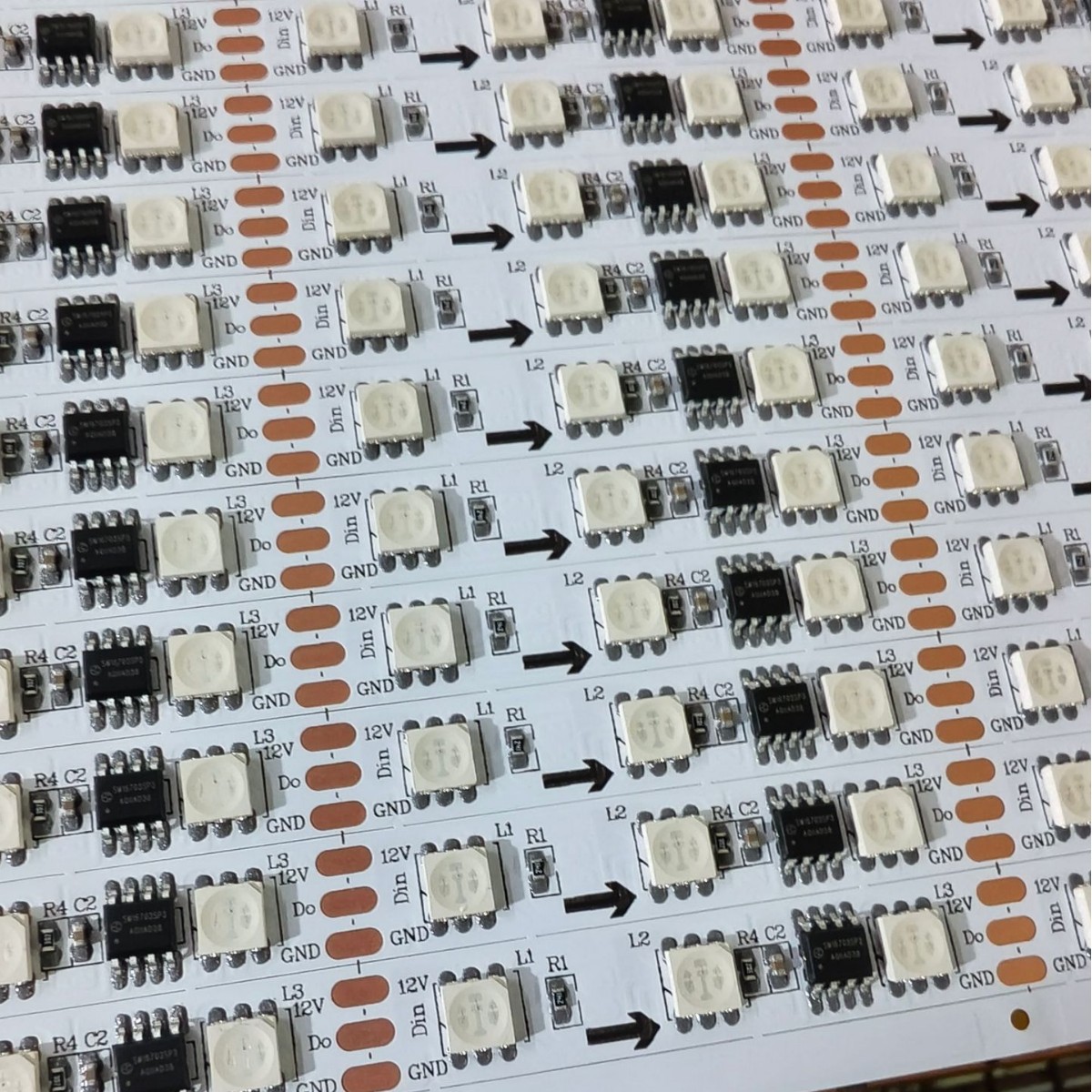 Led Patch Magic Light Strip with High-Power Copper Substrate, Intelligent Dual-Sided, High-Efficiency Remote Control, Energy-Saving