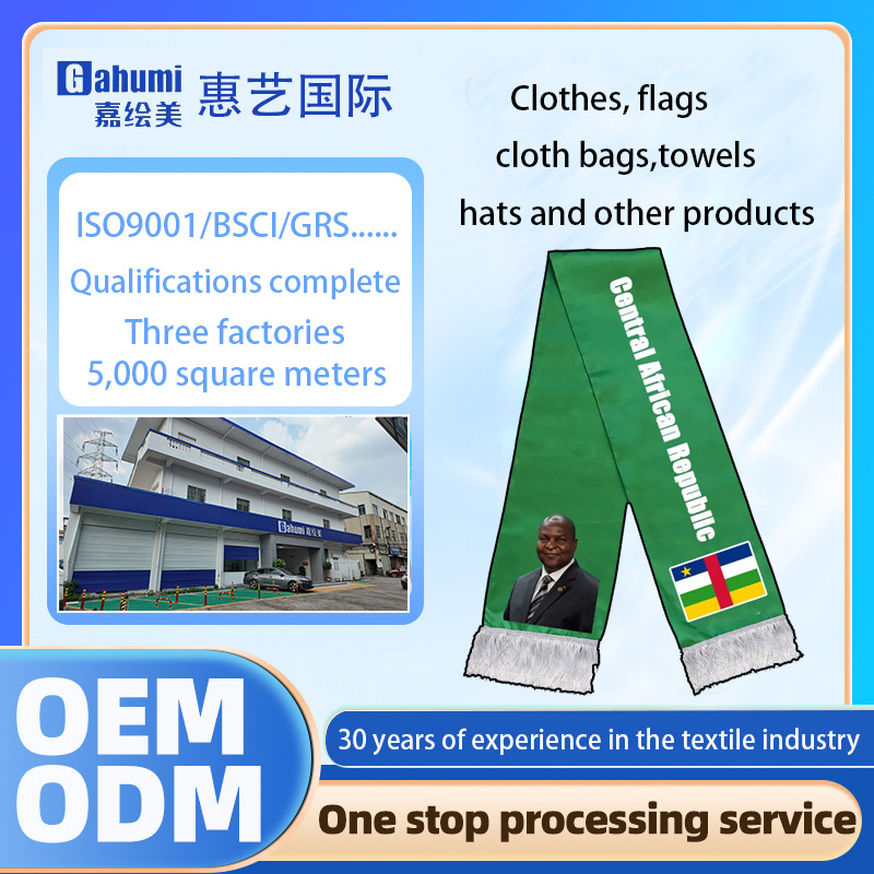 Индивидуальный дизайн всех национальных флагов, шарфы, высококачественные материалы, выборы для республик без поля, выборы для президентских конкурсов