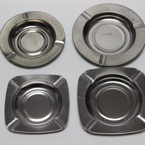 Торговые товары, интернет-кафе, отель, пепельница из нержавеющей стали, круглая, утолщенная, противоударная, большая квадратная, оптовая продажа