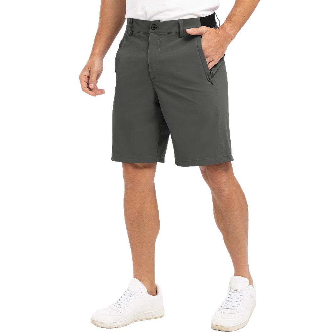 Cross-Border Popular Summer Men's Solid Color Casual Outdoor Shorts Loose Fitness Golf Shorts