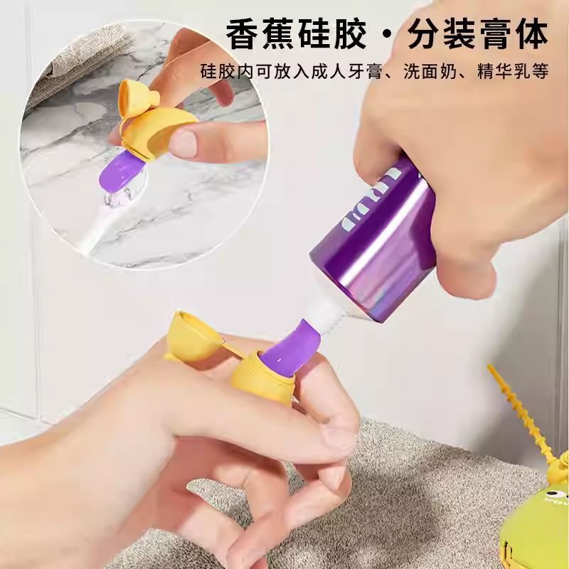 Soft-Bristled Storage Box Portable Toothbrush Kidsren's Set Adult Family Couple Macaron Foldableing May Day Filament Toothbrush